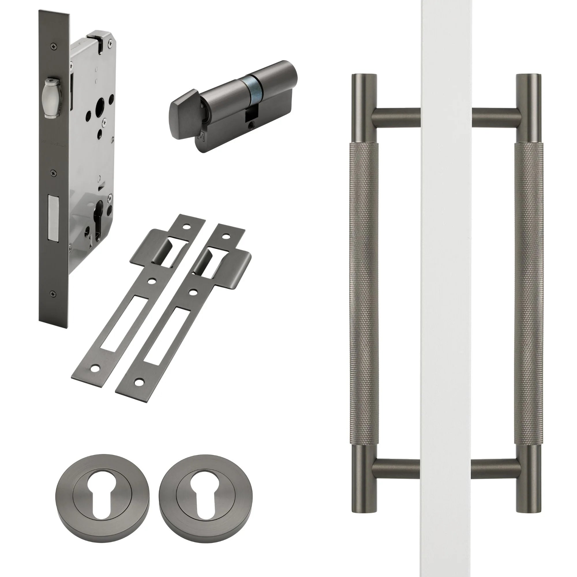 Gunmetal Roller Lock Kit - Charmian Pull - Manovella