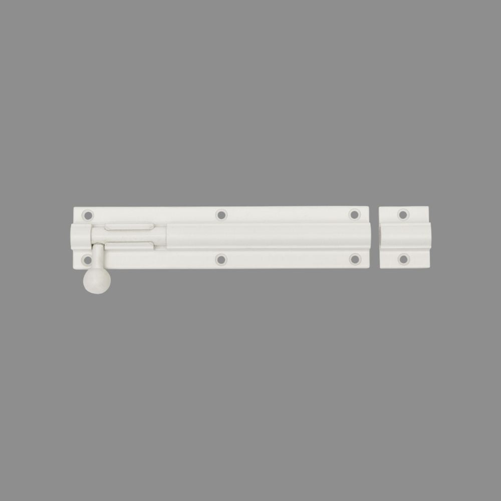 Heavy Duty 150mm Barrell Bolt - White By Zanda