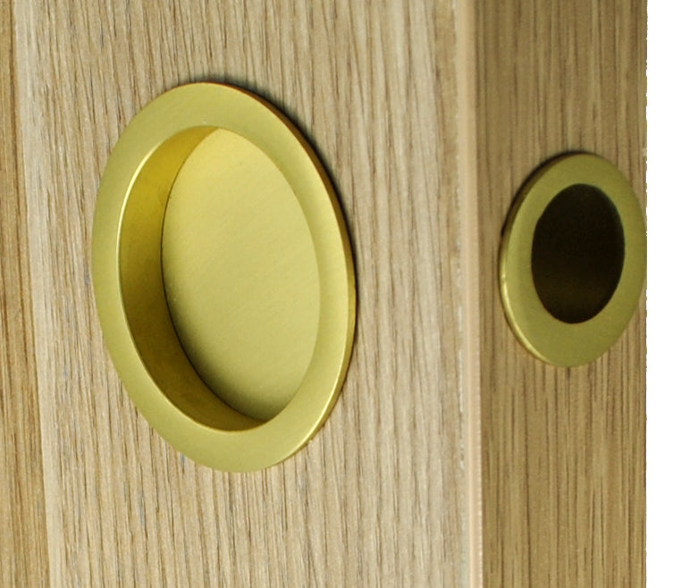 The 54A Round Privacy Flush Pull Set with Edge Pull By Manital