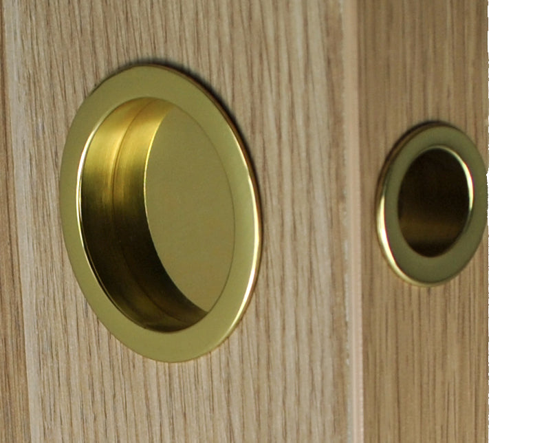 The 54A Round Privacy Flush Pull Set with Edge Pull By Manital