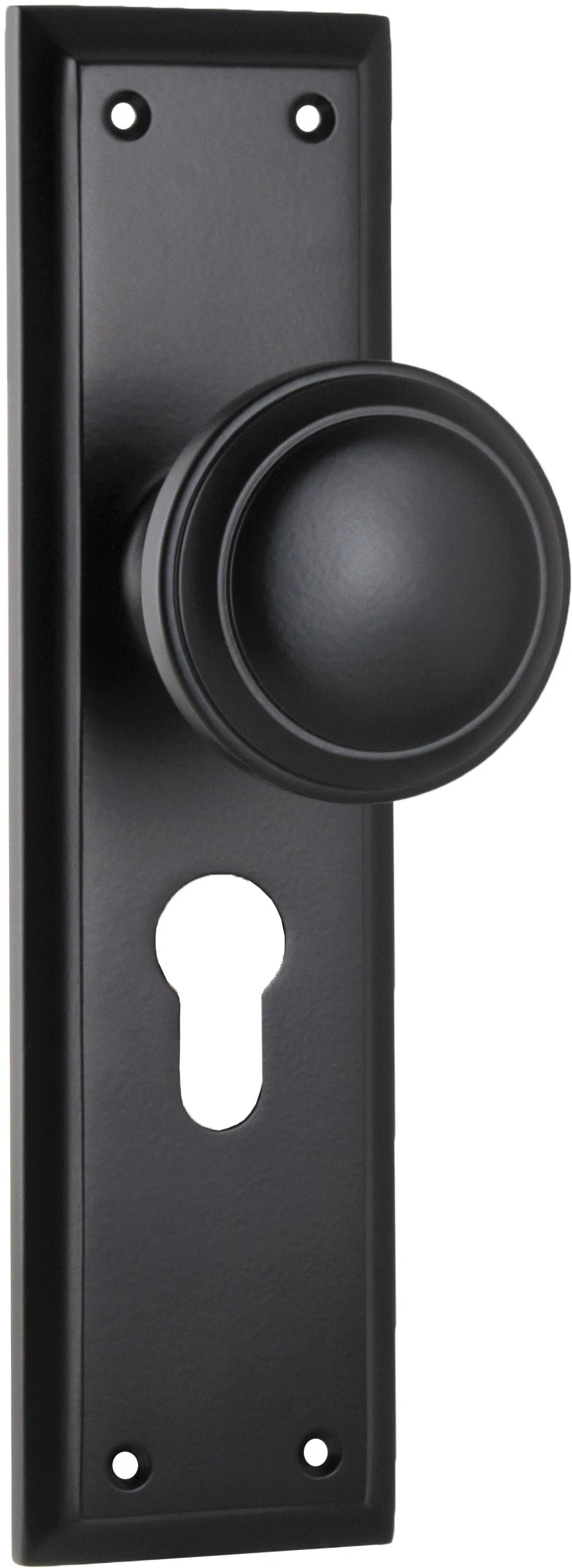 Milton Door Knob - Long Backplate by Tradco