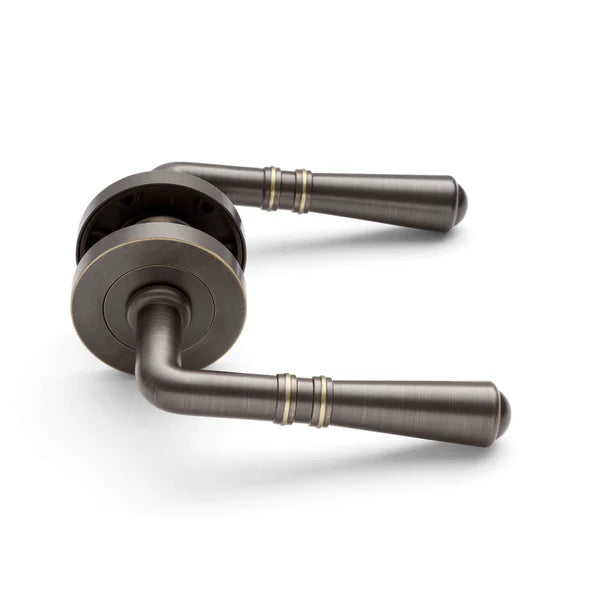 Aged Brass Passage Door Handle - Lexton - Manovella