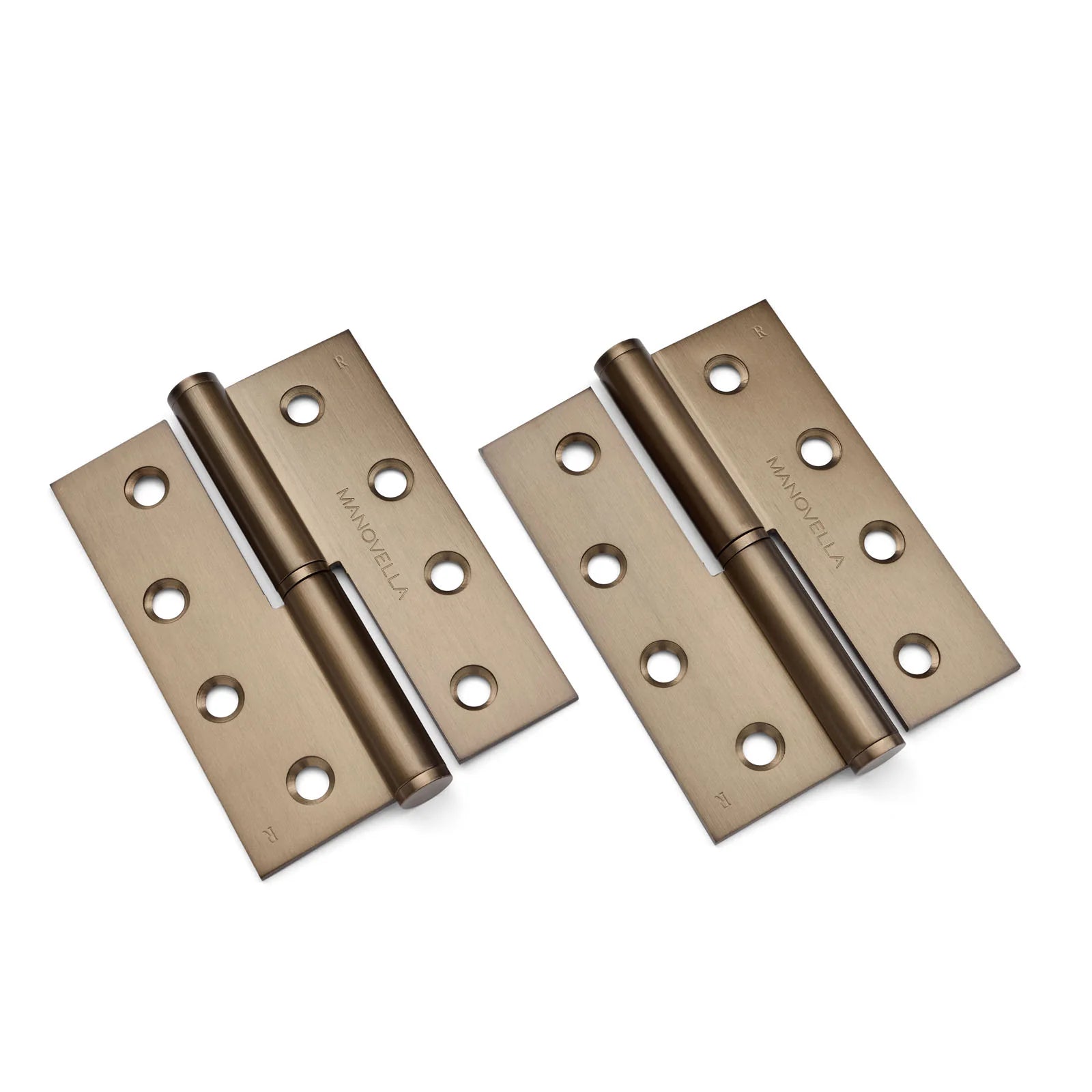 Aged Brass Lift Off Right Hand Hinge (Pair) 100mm x 75mm - Manovella