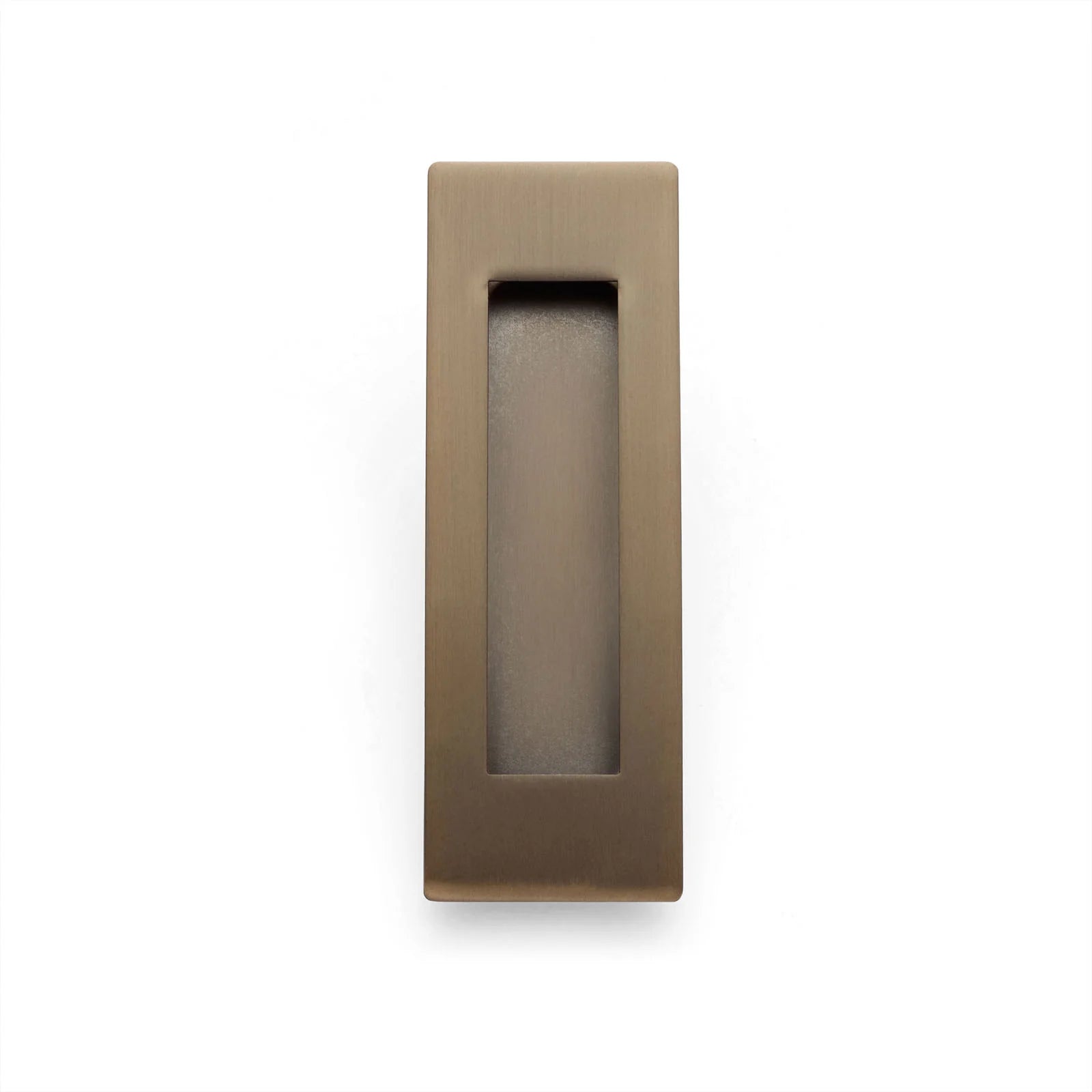 Aged Brass Sliding Door Flush Pull 120mm x 40mm - Manovella