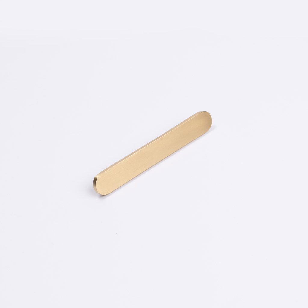 Brushed Brass Oval Profile Cabinet Pull - Imogen - Manovella