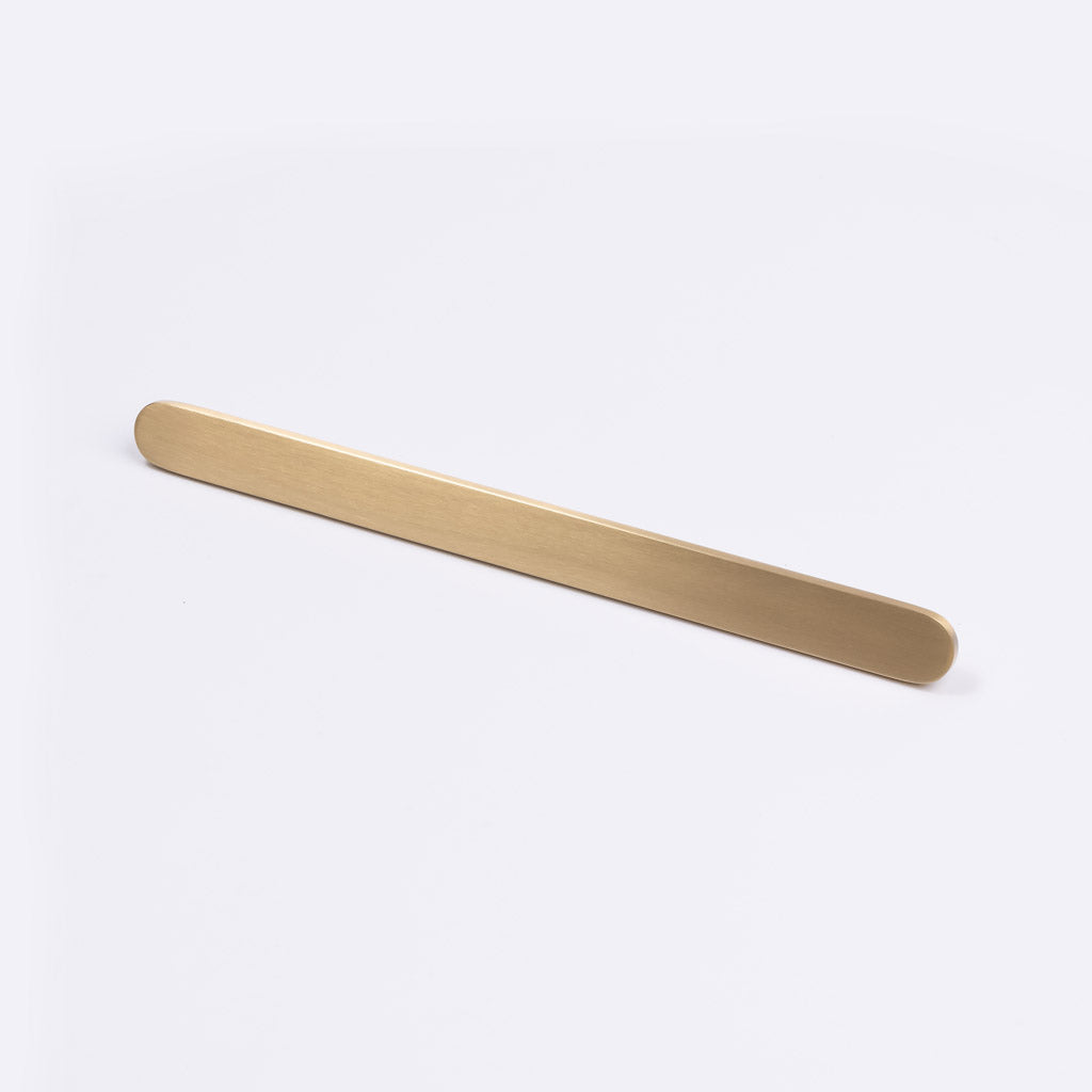 Brushed Brass Oval Profile Cabinet Pull - Imogen - Manovella
