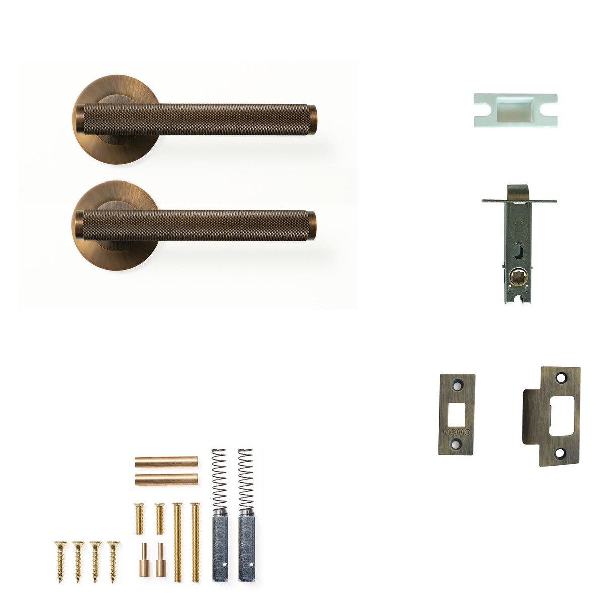 Momo Bellevue Knurled - Solid Brass Handle Sets