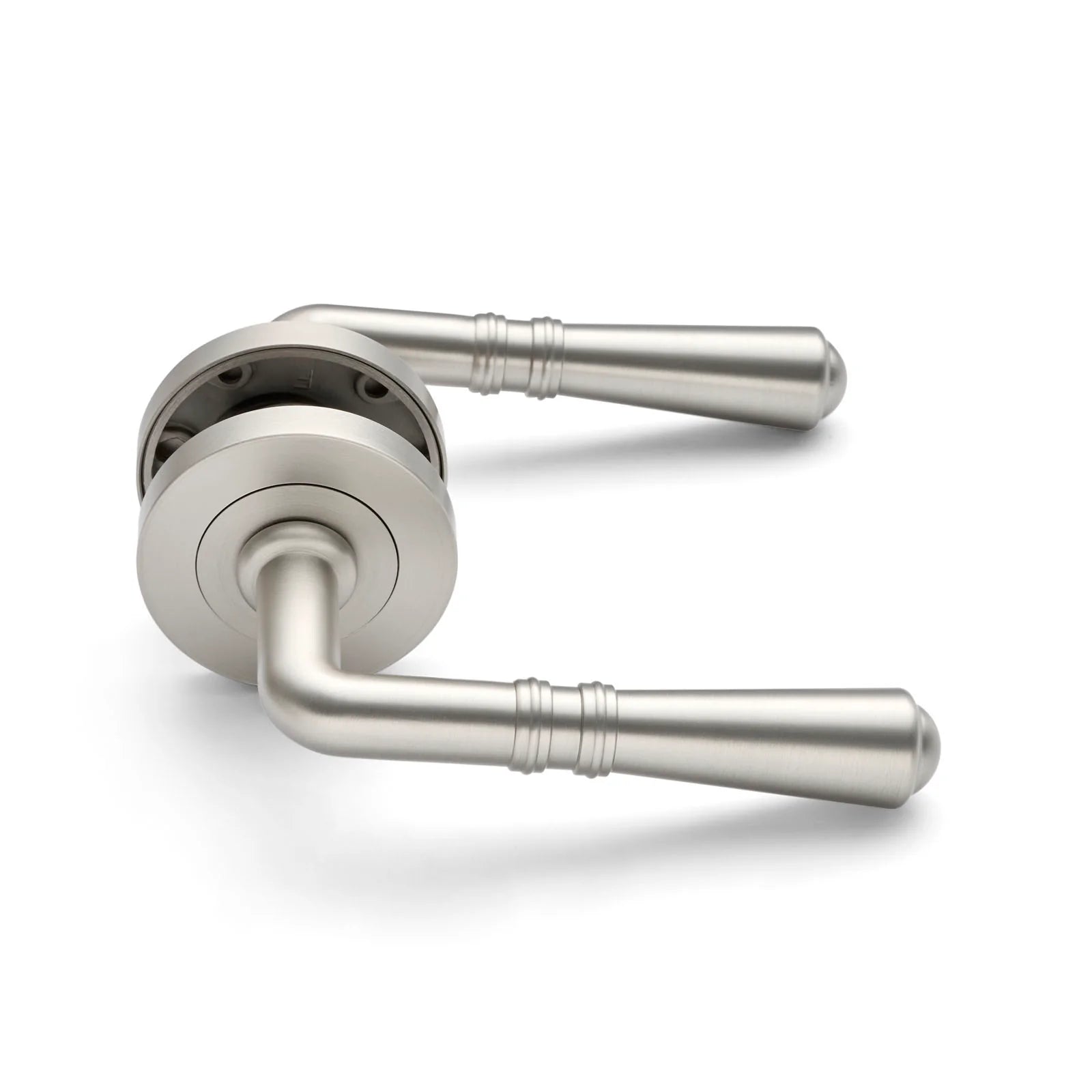 Brushed Nickel Passage Door Handle - Lexton - Manovella