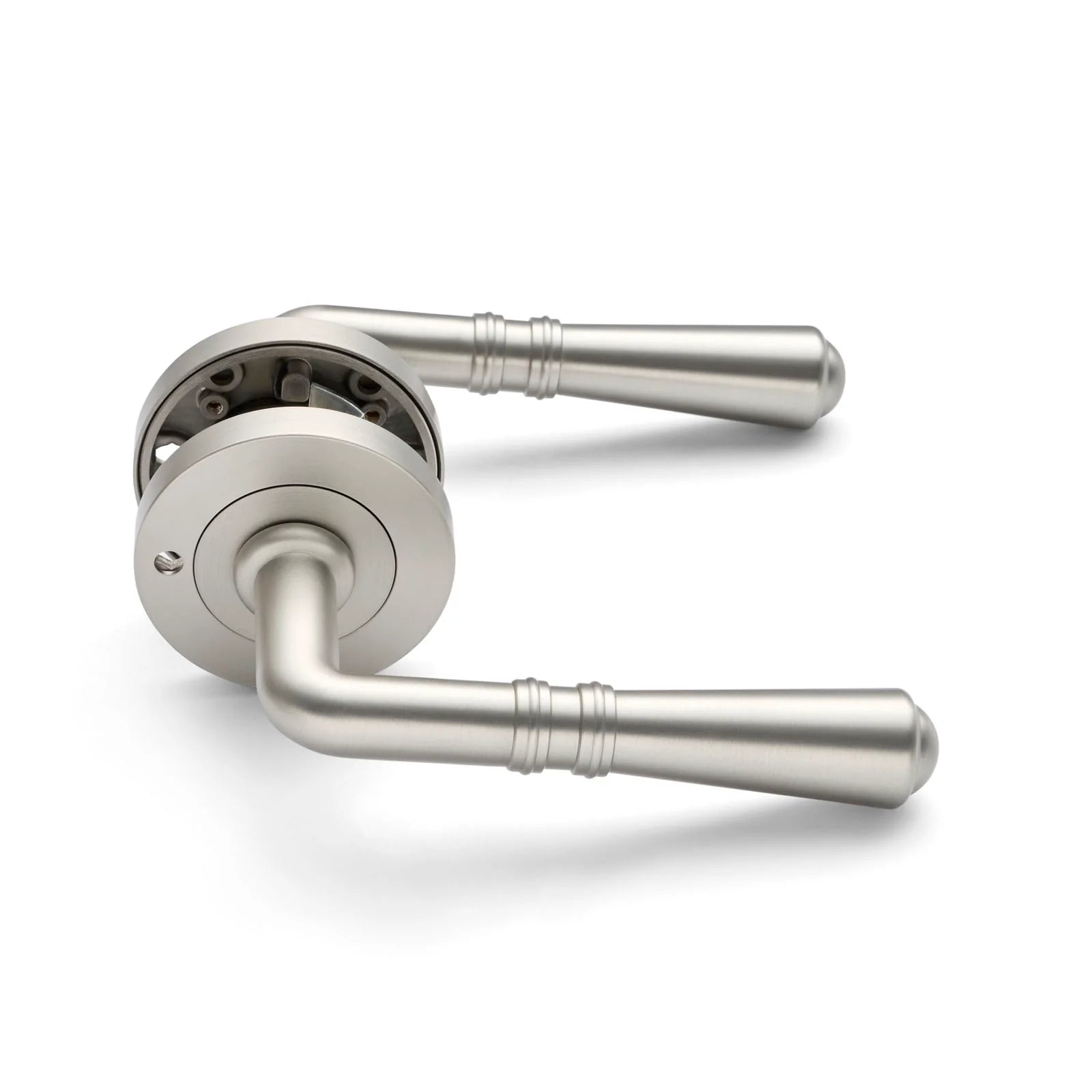 Brushed Nickel Privacy Door Handle - Lexton - Manovella