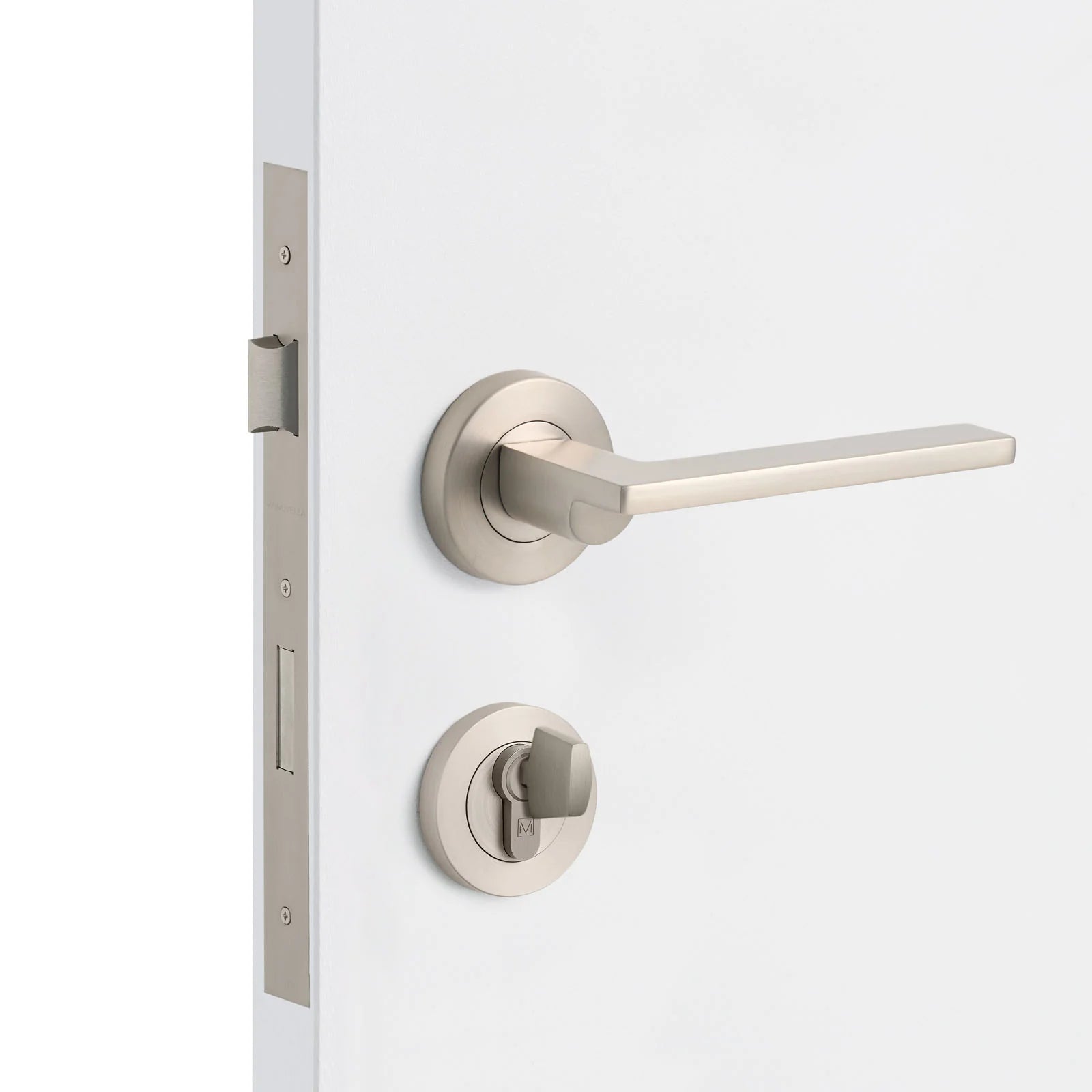 Brushed Nickel Entrance Door Kit Hamilton - Manovella