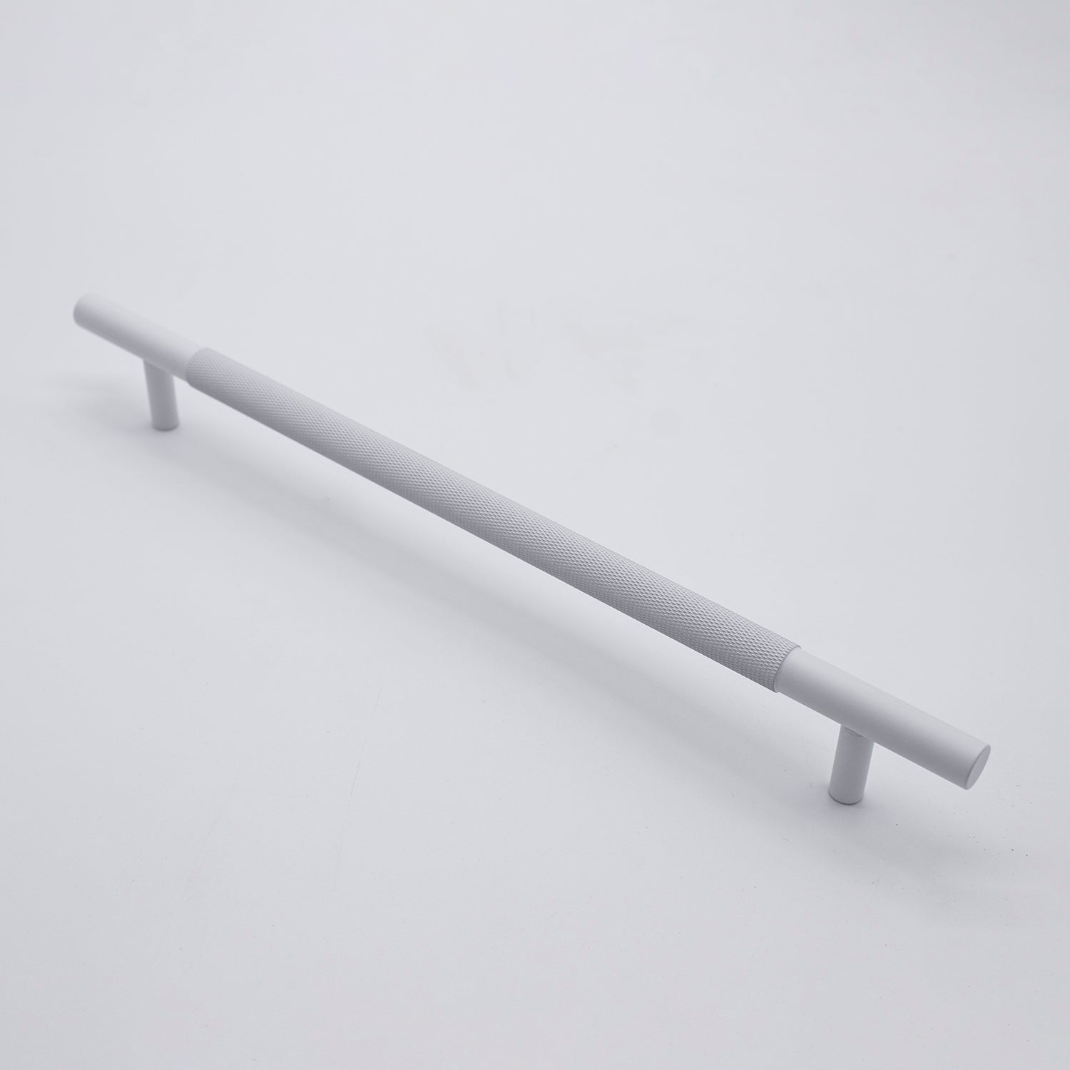 White Knurled Drawer Pull - Charmian - Manovella