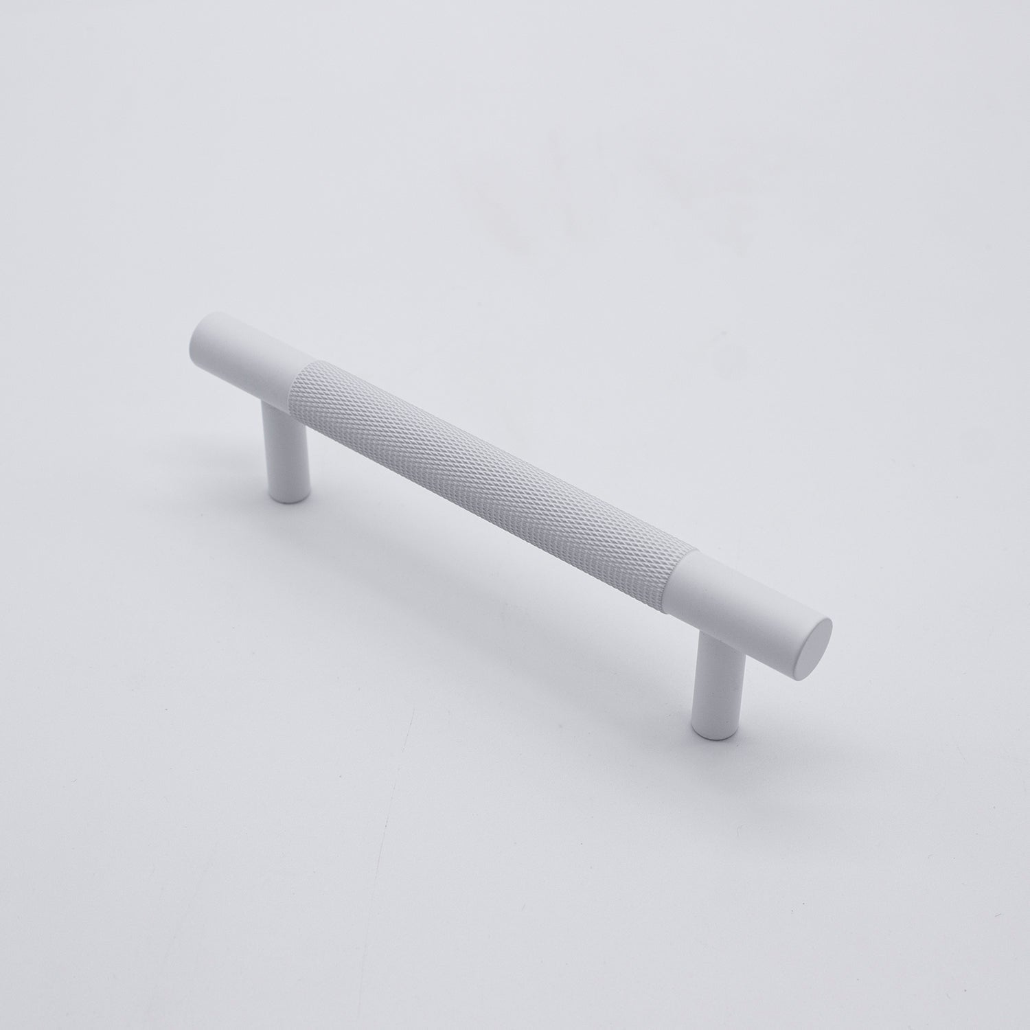 White Knurled Drawer Pull - Charmian - Manovella