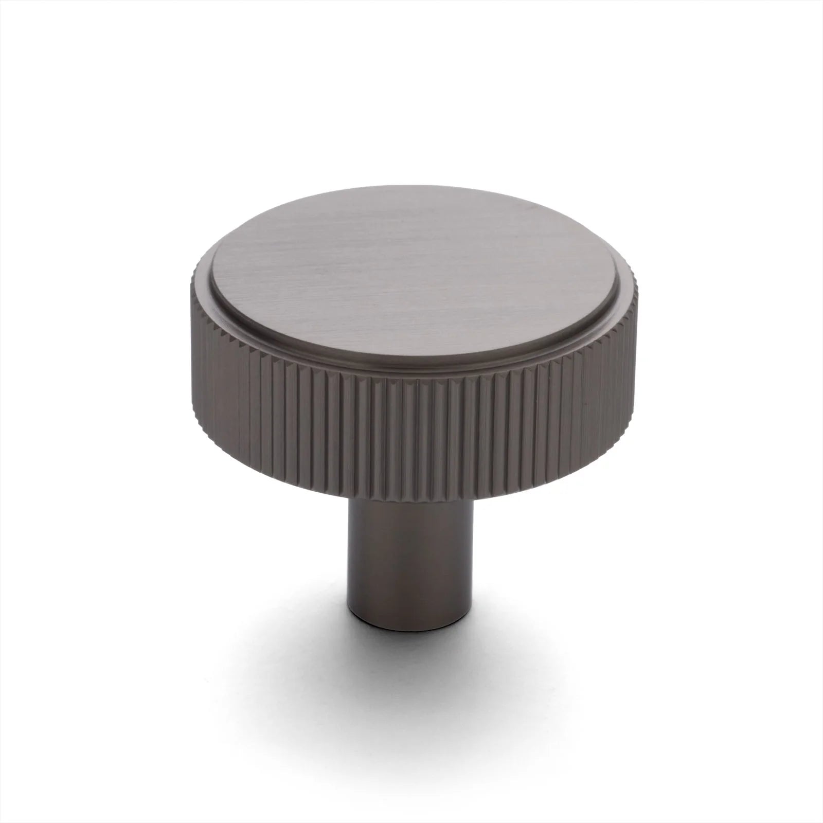 Gunmetal Round Fluted Cabinet Knob - Artemis - Manovella