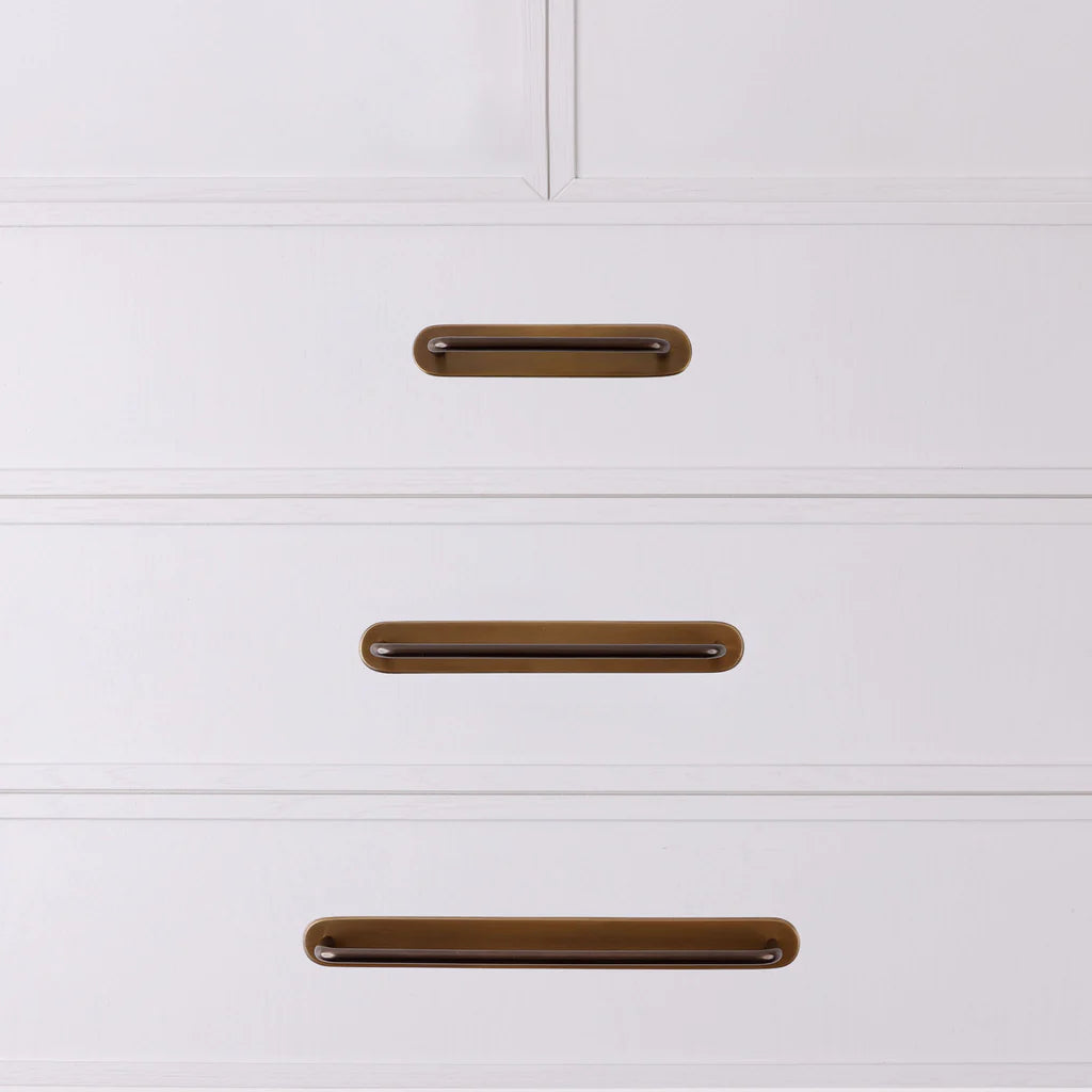 Curved Handle Backplate - Acid Wash Brass by Hepburn