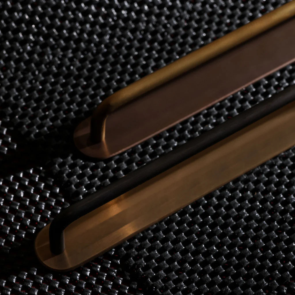 Curved Appliance Pull Backplate - Antique Bronze by Hepburn