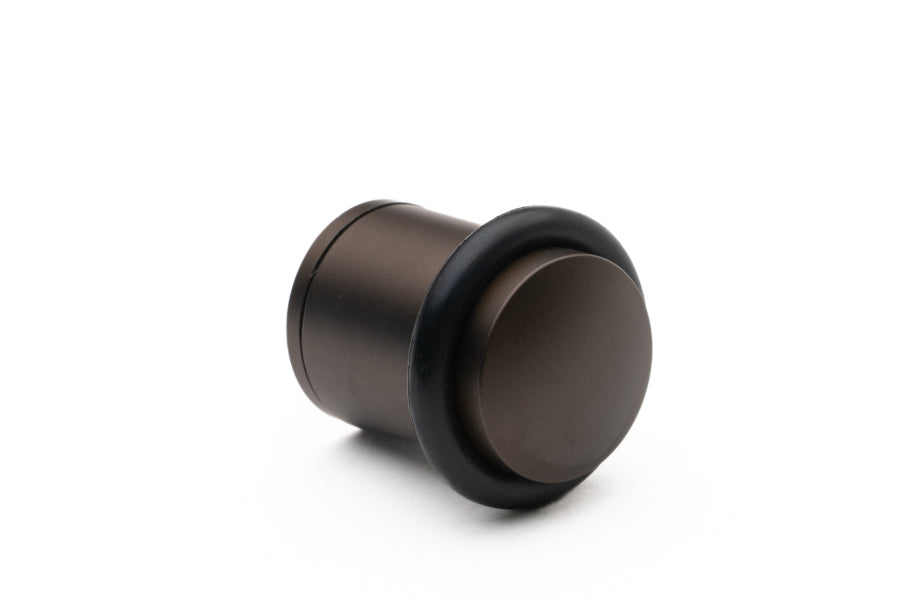Round Floor Mounted Door Stop – Smooth Bronze
