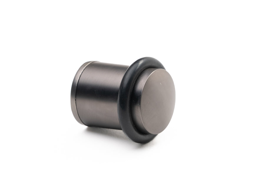 Round Floor Mounted Door Stop – Smooth Graphite