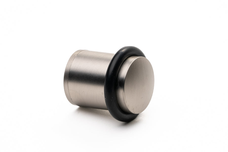 Round Floor Mount Door Stop – Smooth Nickel
