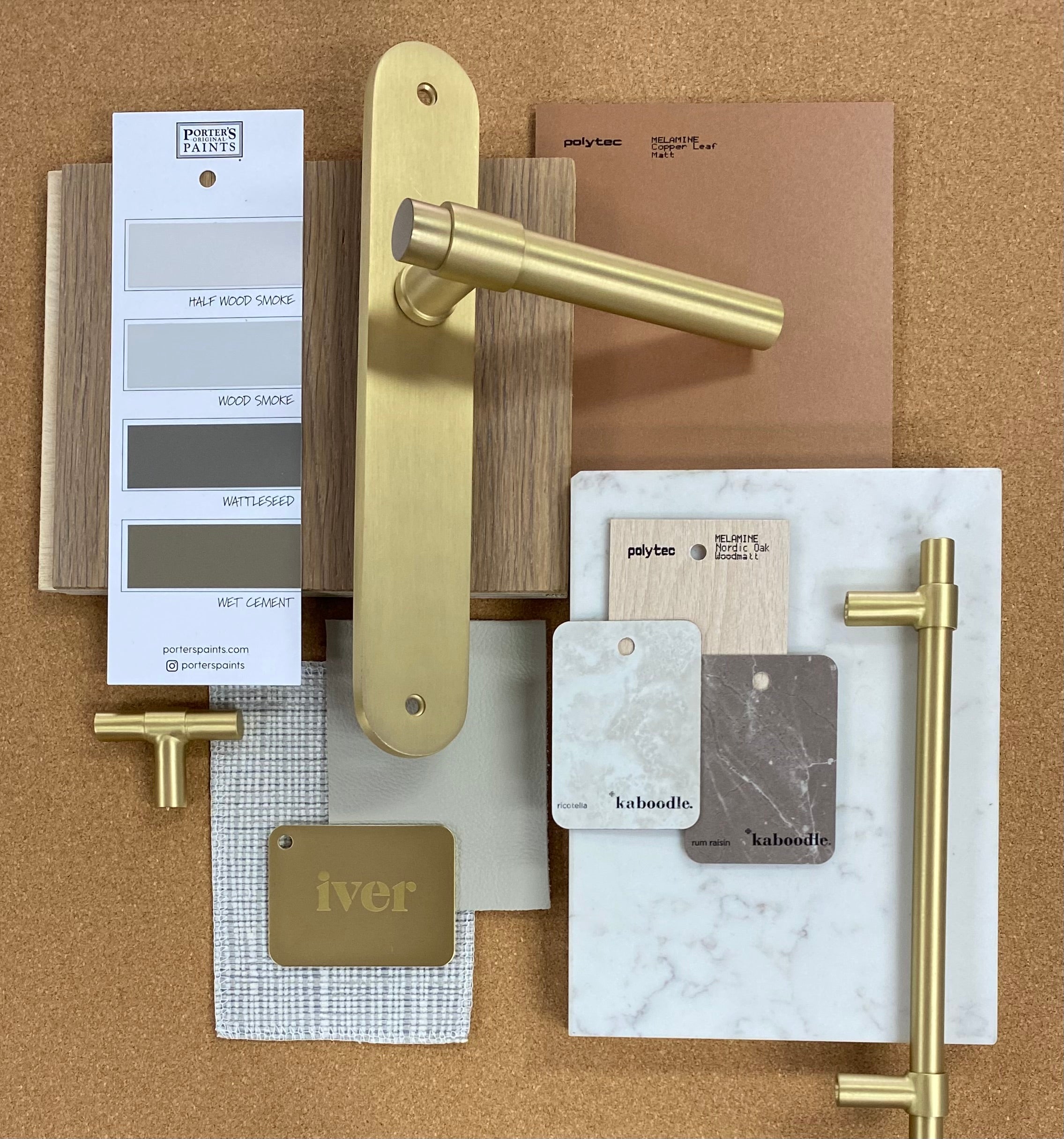 IVER Helsinki Solid Brass Cabinet Pull – Multiple Finishes Available