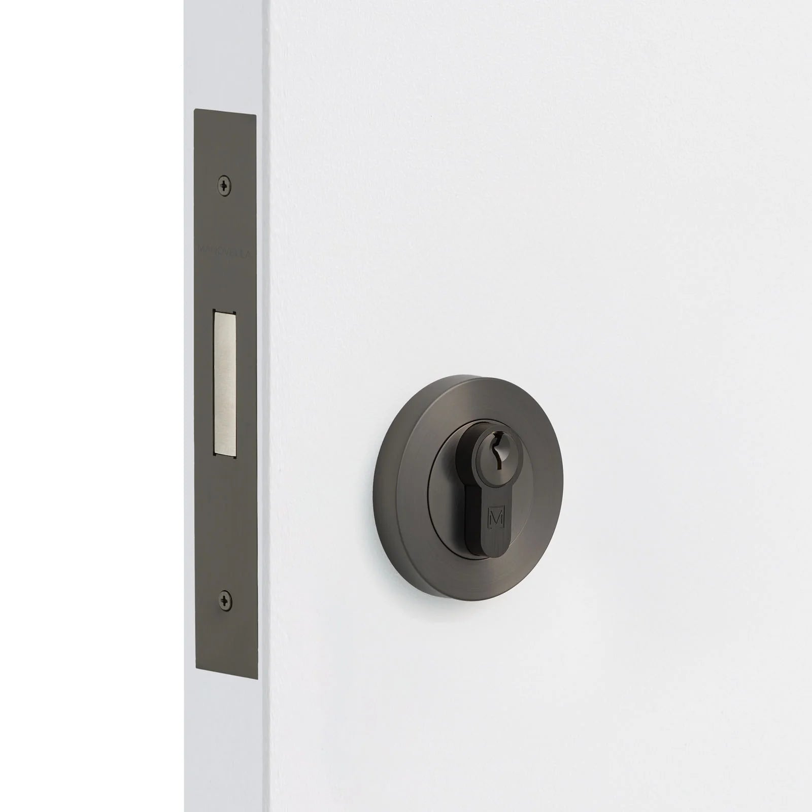Gunmetal Euro Deadbolt Kit - Manovella