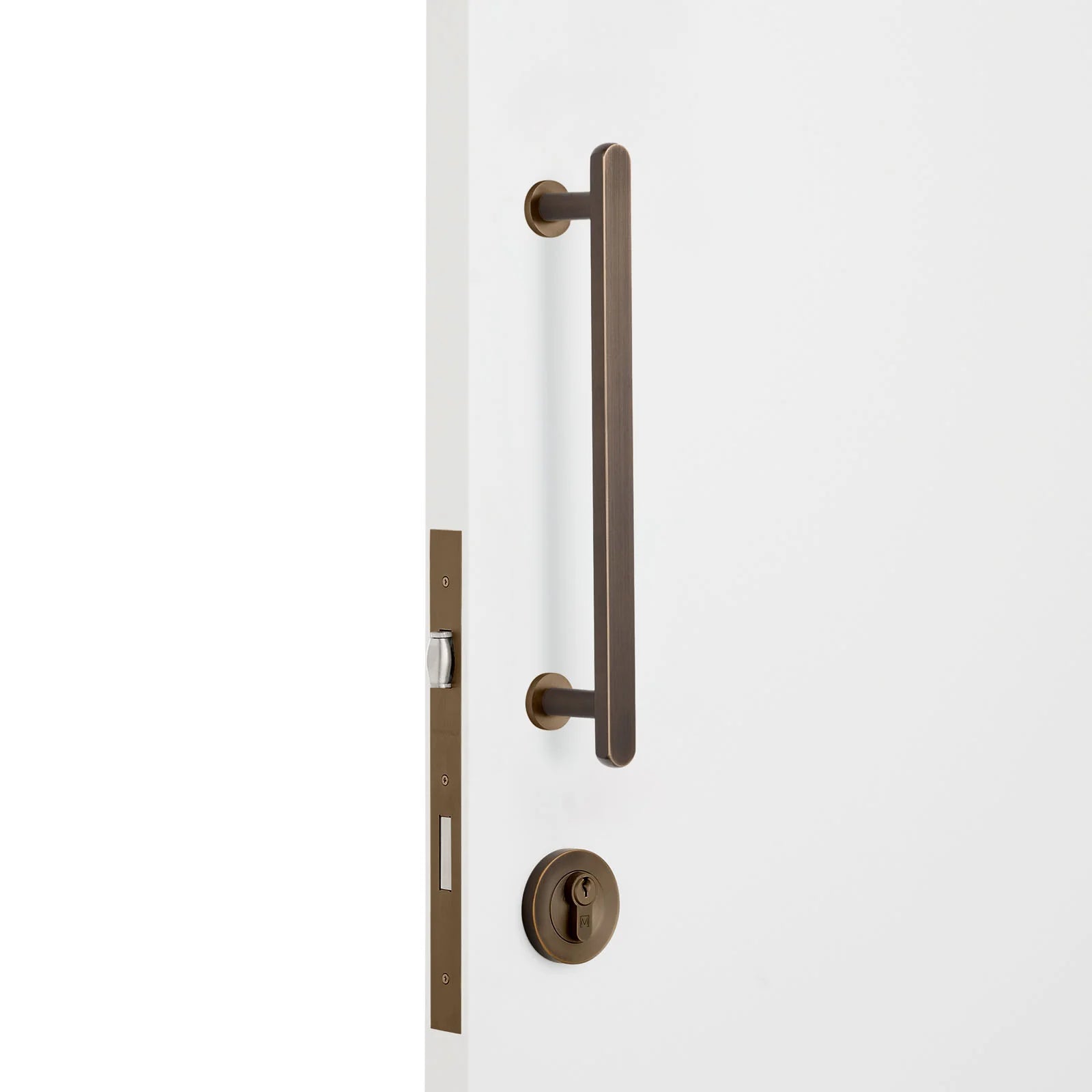 Aged Brass Roller Lock Kit - Imogen Pull - Manovella