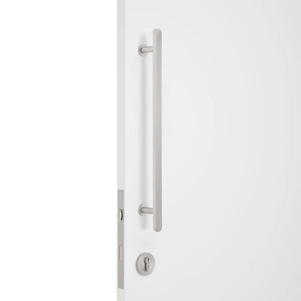 Brushed Nickel Roller Lock Kit - Imogen Pull - Manovella