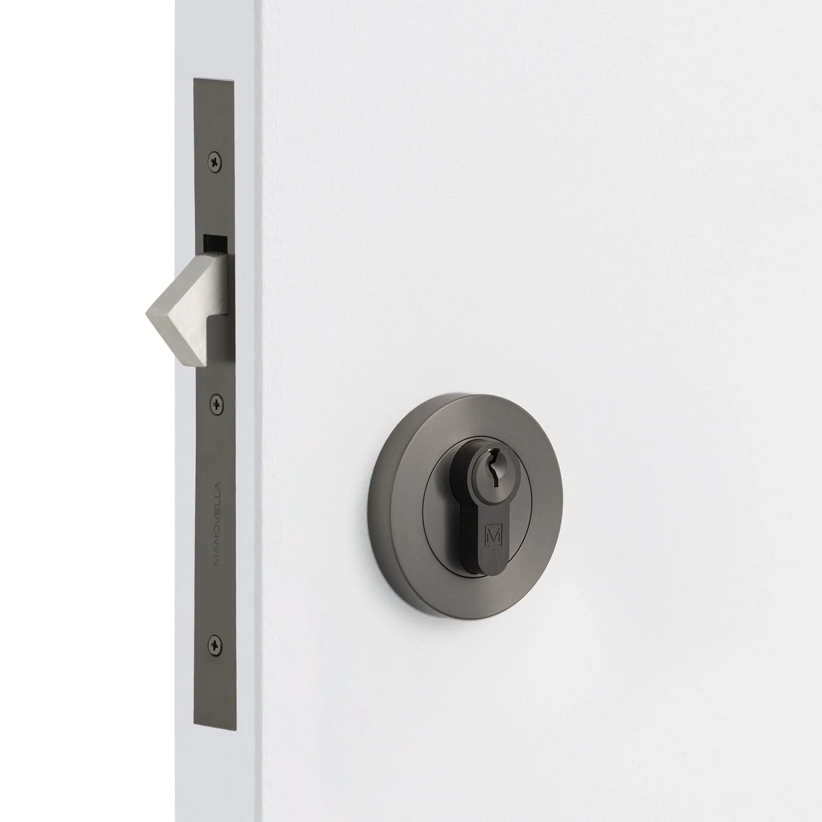 Gunmetal Sliding Door Lock Kit - Manovella