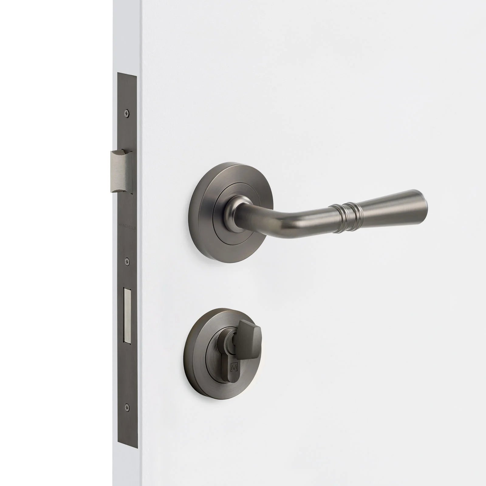 Gunmetal Entrance Door Kit Lexton - Manovella