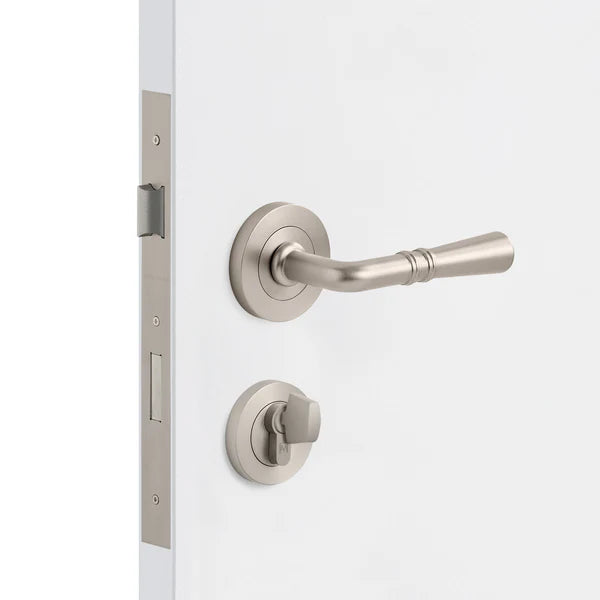 Brushed Nickel Entrance Door Kit Lexton - Manovella