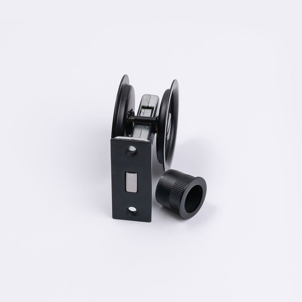 Matt Black Round Sliding Cavity Privacy Lock - Manovella