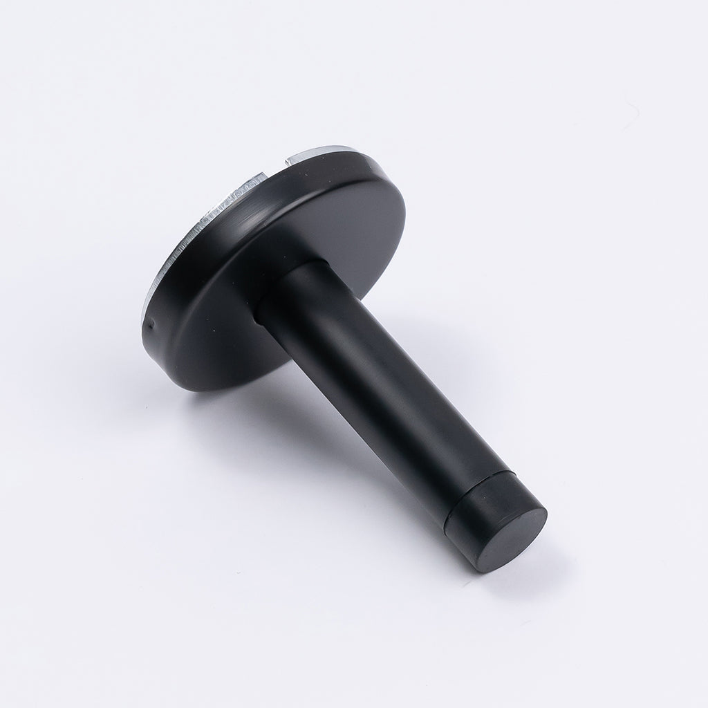 Matt Black Wall Mounted Straight Door Stop - Manovella