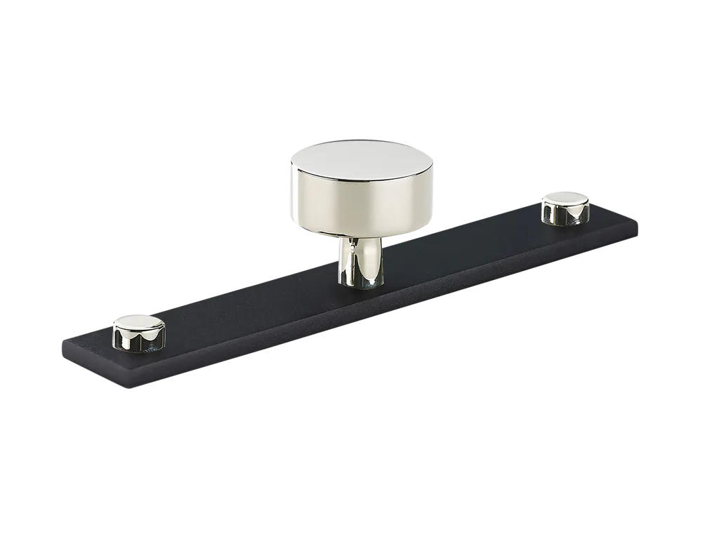 MIX Plain Cabinet Knob & Backplate - Mixed Finish By Armac Martin