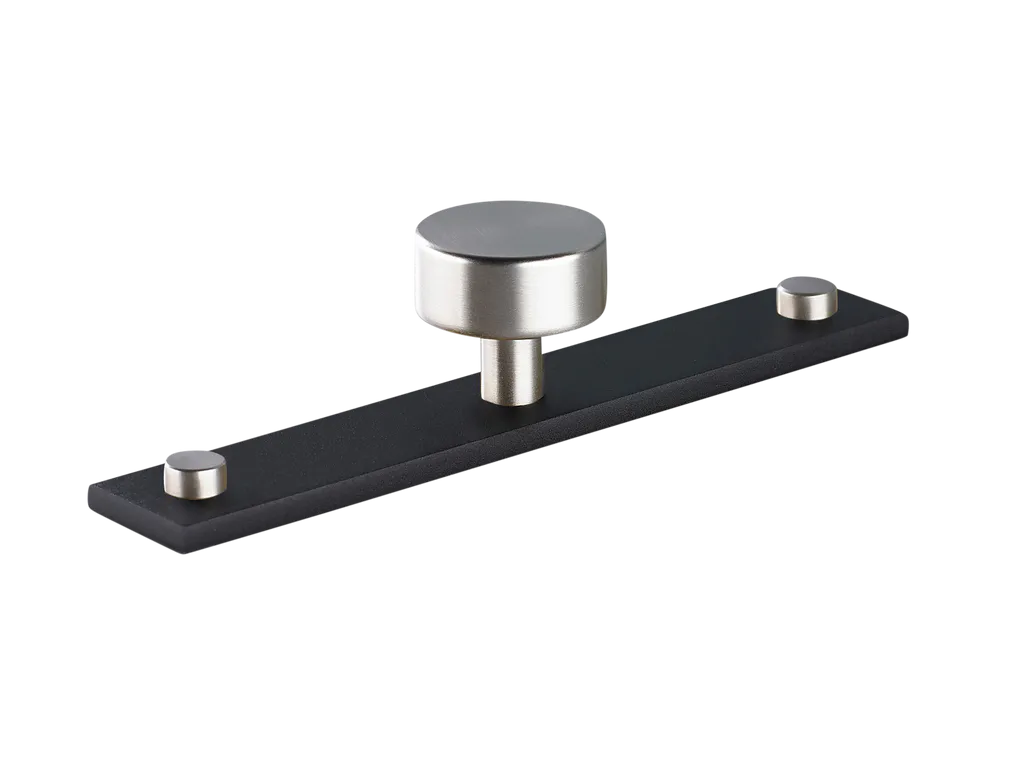 MIX Plain Cabinet Knob & Backplate - Mixed Finish By Armac Martin