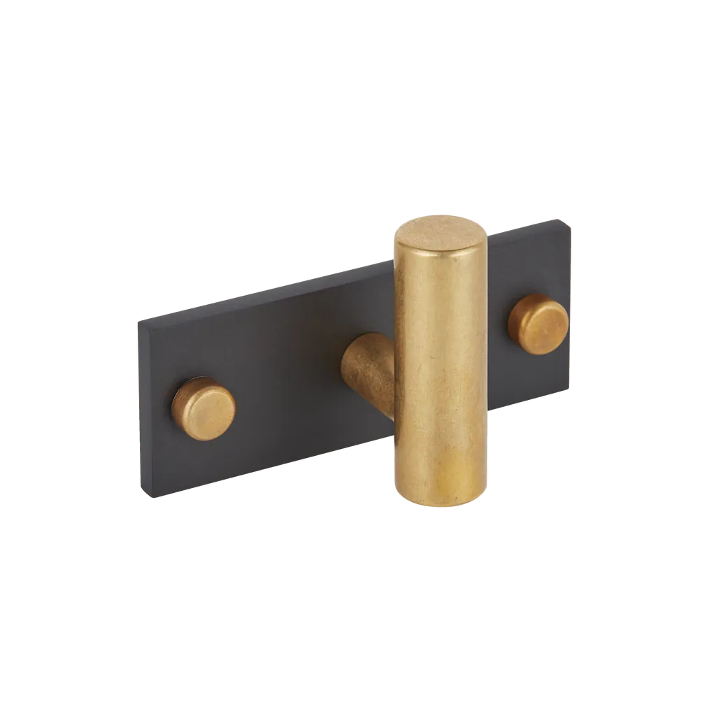MIX Plain Single Horizontal Wall Hook - Mixed Finish By Armac Martin