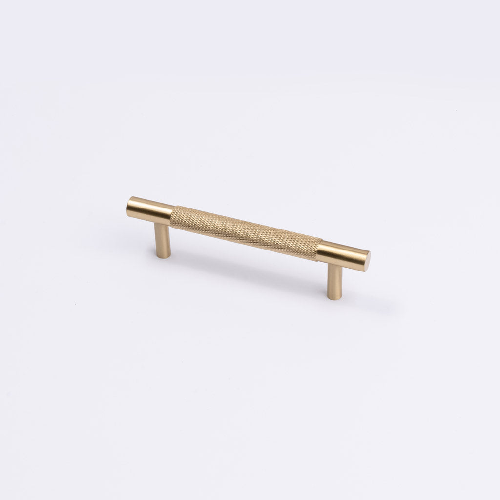 Brushed Brass Knurled Drawer Pull - Charmian - Manovella