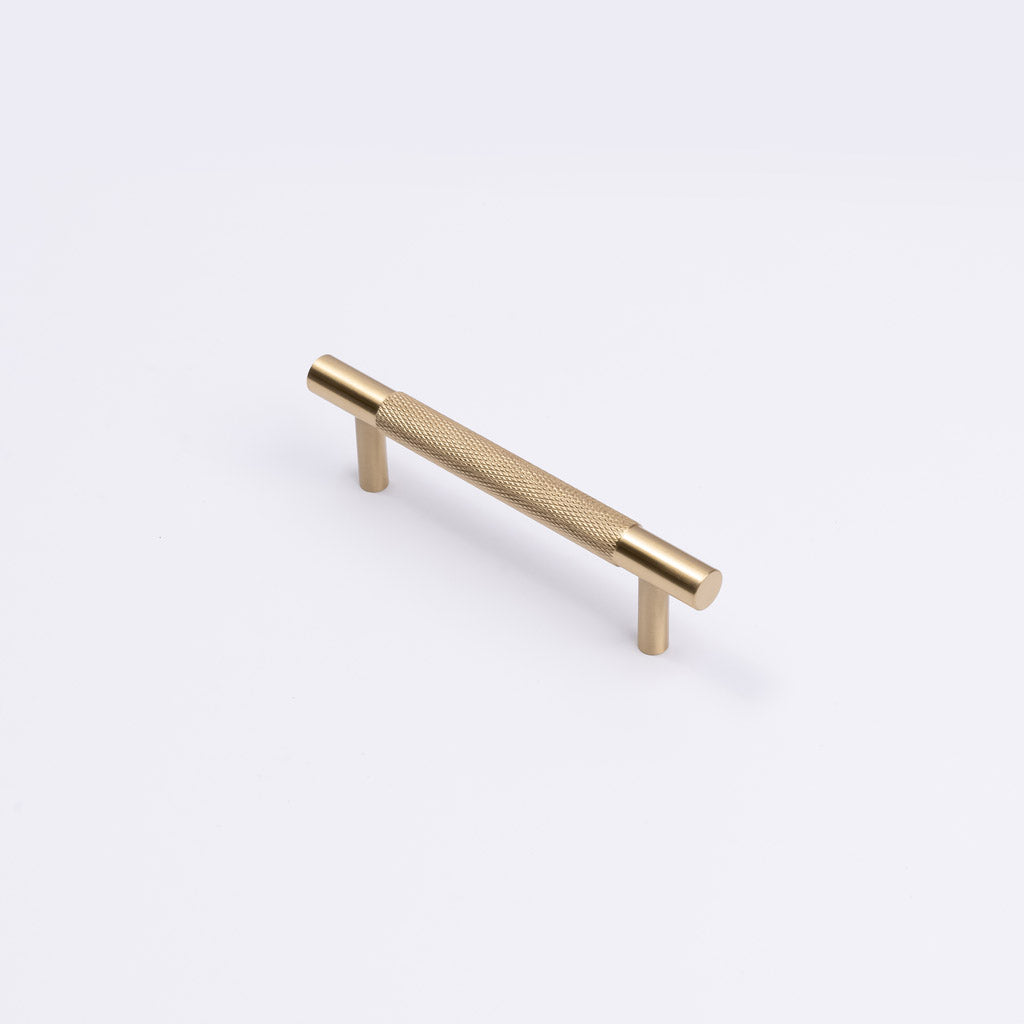 Brushed Brass Knurled Drawer Pull - Charmian - Manovella