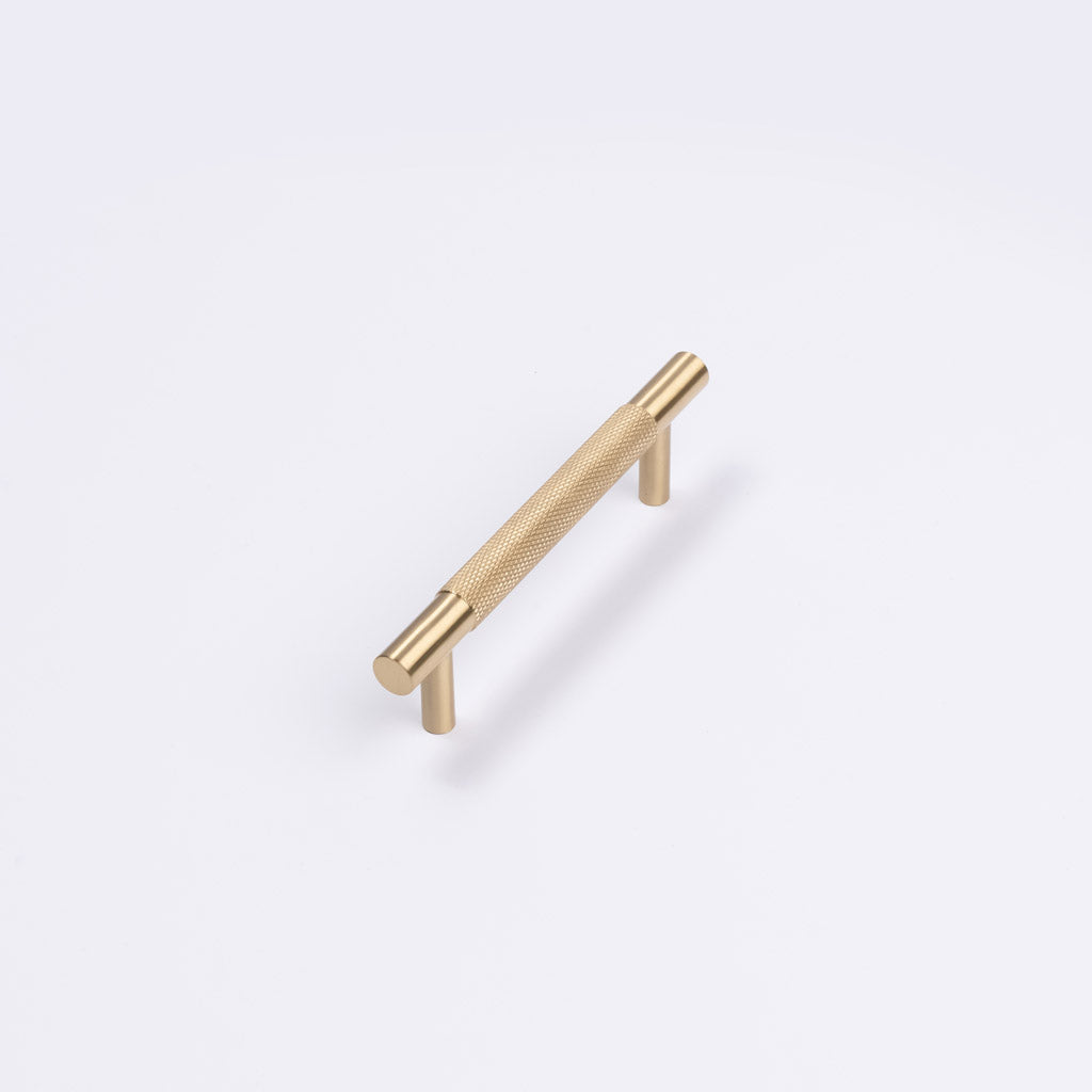 Brushed Brass Knurled Drawer Pull - Charmian - Manovella