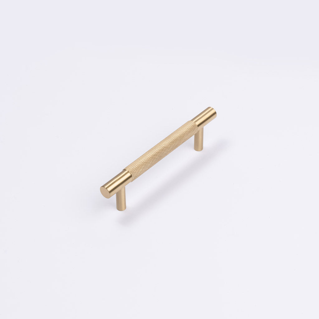 Brushed Brass Knurled Drawer Pull - Charmian - Manovella
