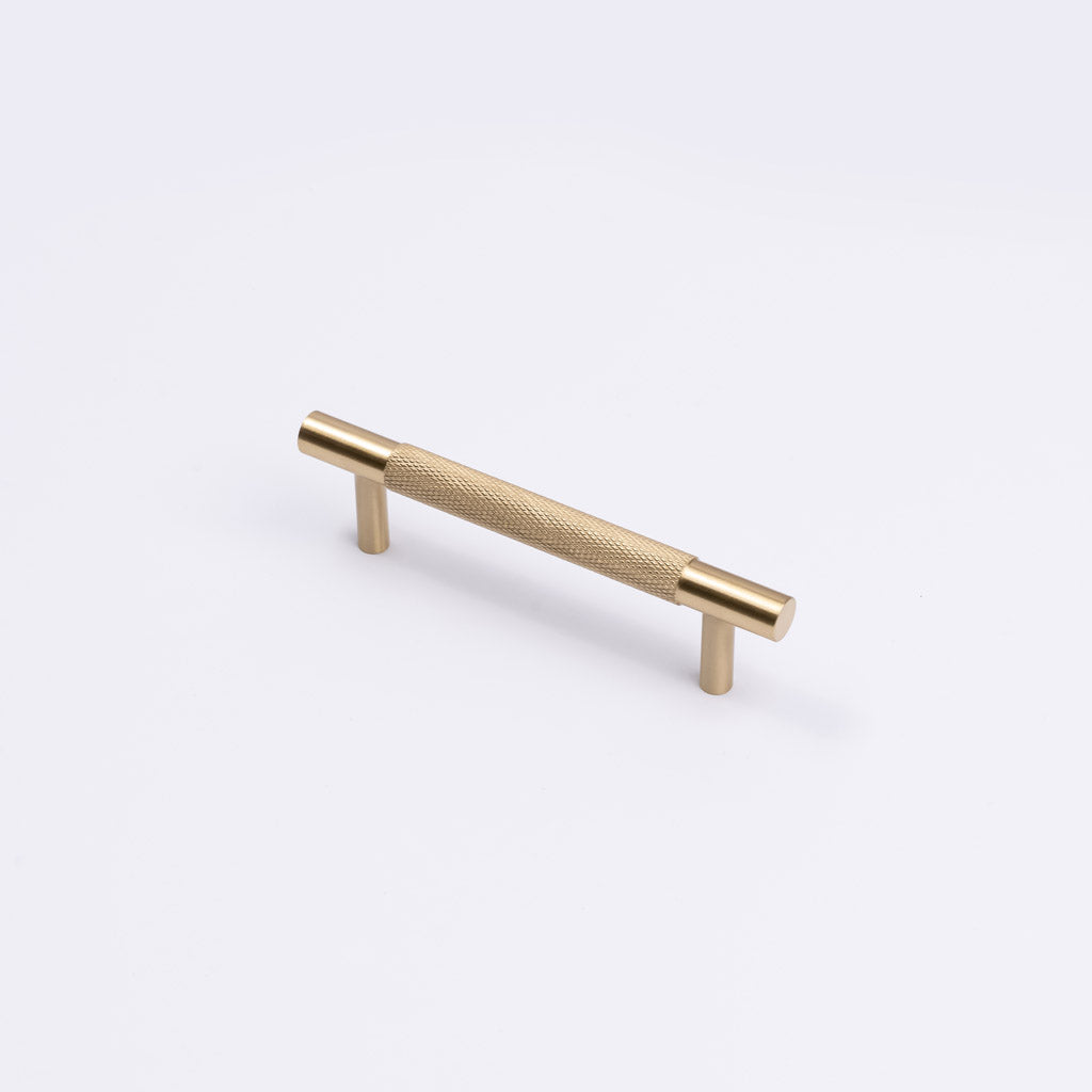 Brushed Brass Knurled Drawer Pull - Charmian - Manovella