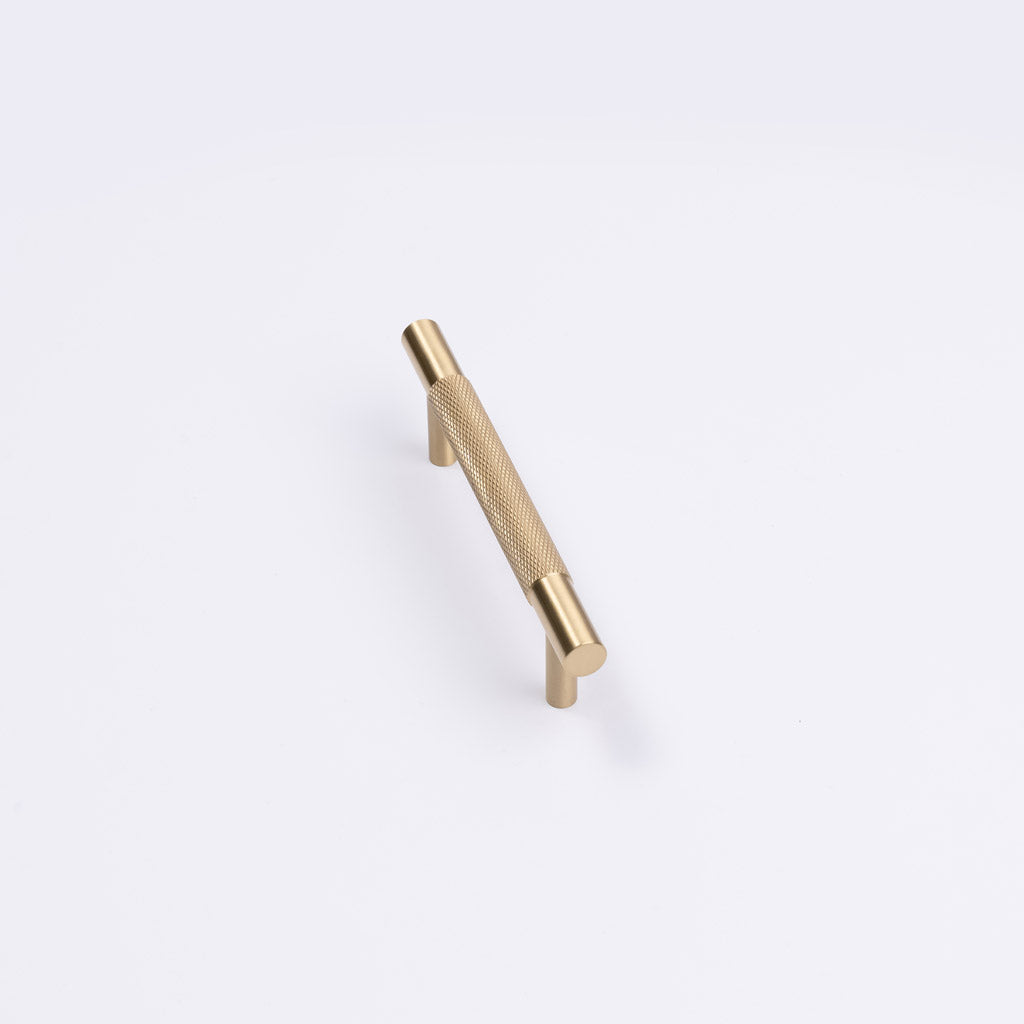 Brushed Brass Knurled Drawer Pull - Charmian - Manovella