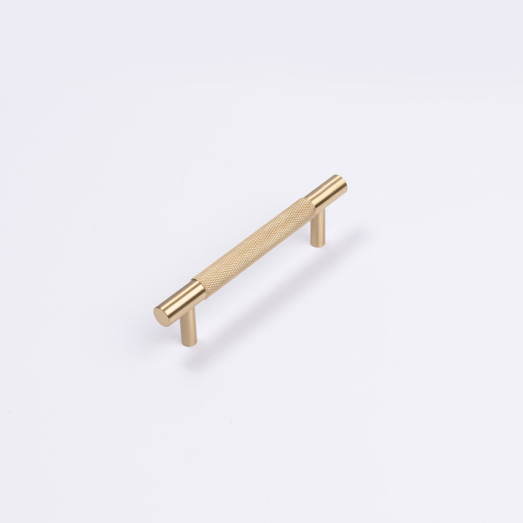 Brushed Brass Knurled Drawer Pull - Charmian - Manovella