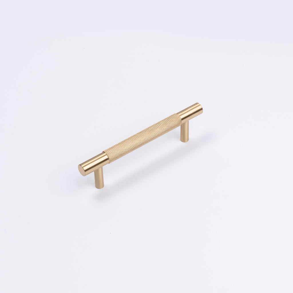 Brushed Brass Knurled Drawer Pull - Charmian - Manovella