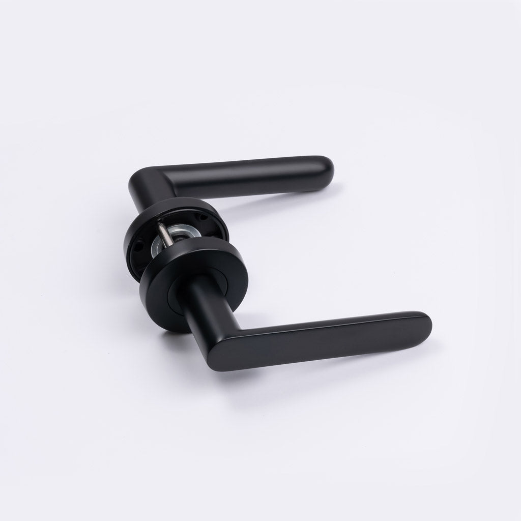 Matt Black Passage Door Handle - Fairhaven - Manovella