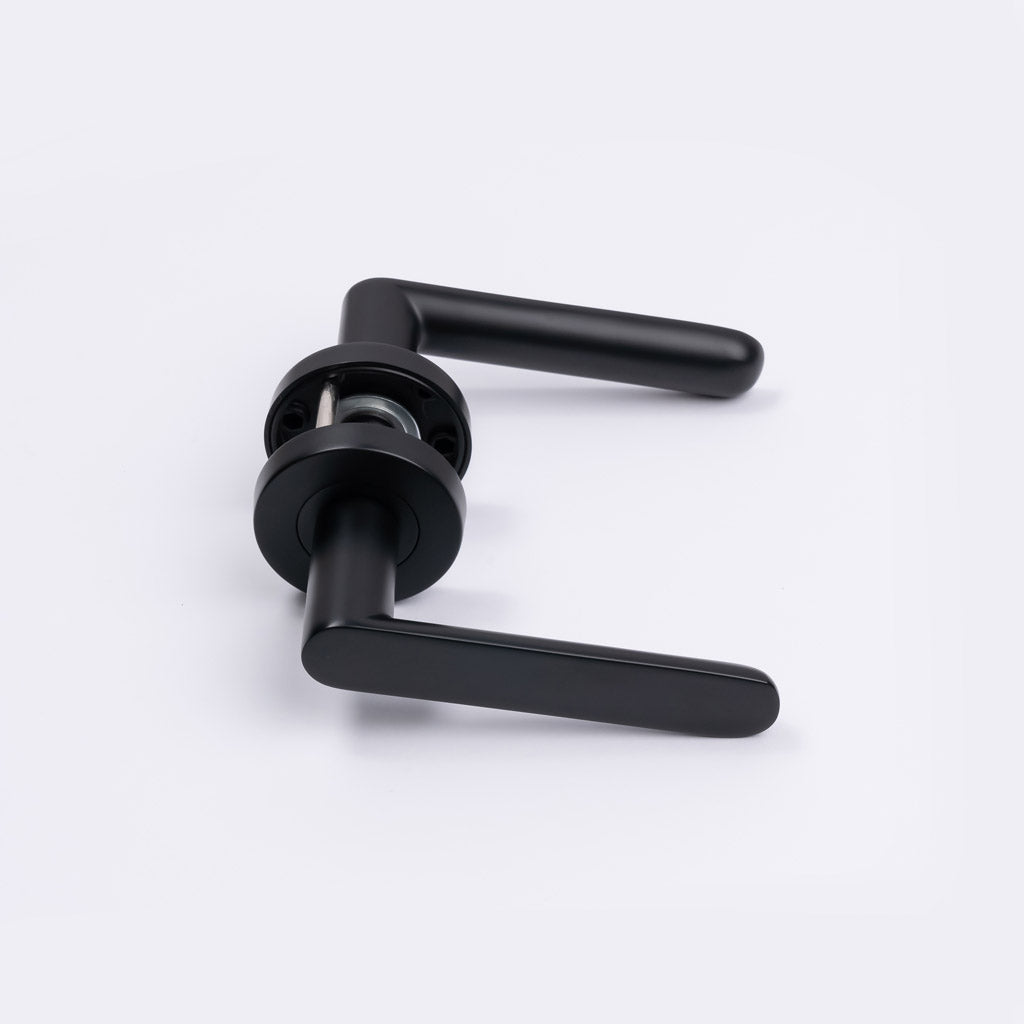 Matt Black Passage Door Handle - Fairhaven - Manovella