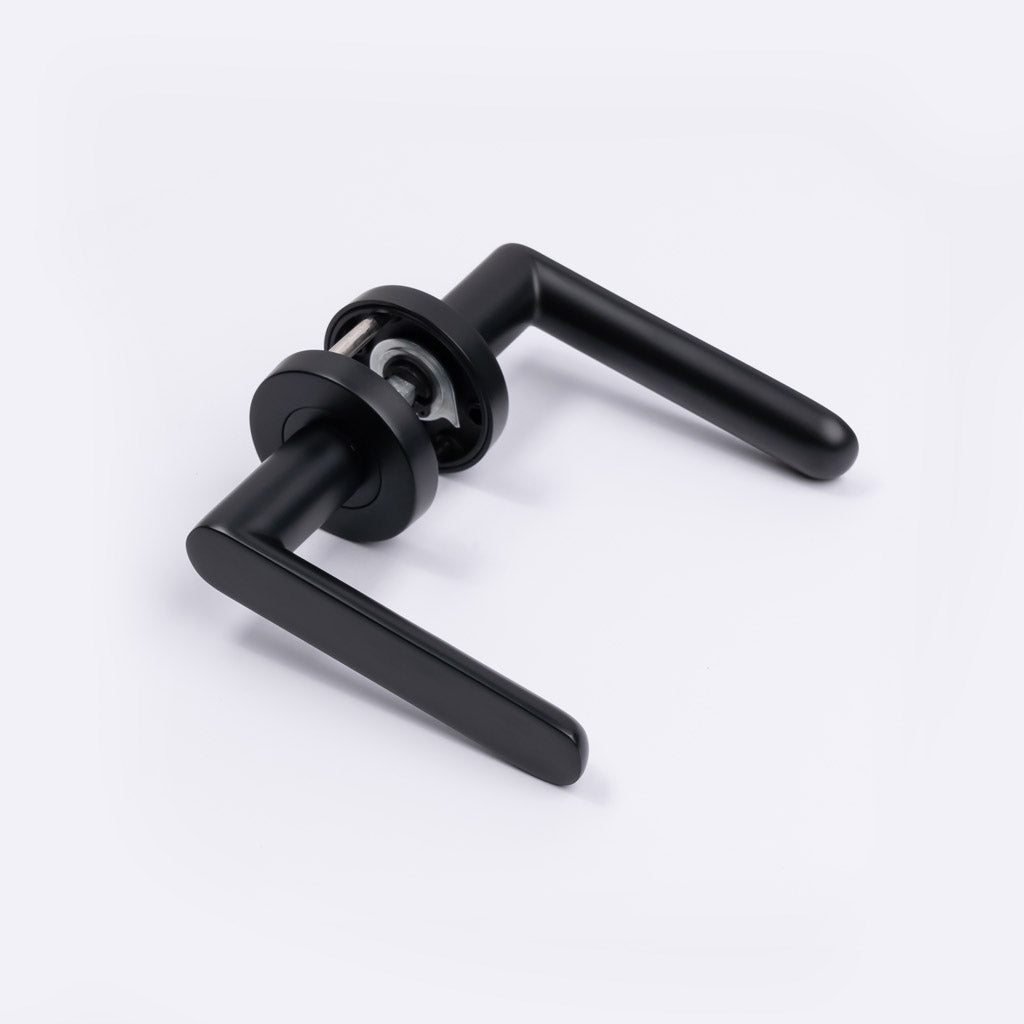 Matt Black Passage Door Handle - Fairhaven - Manovella