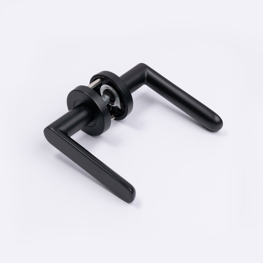 Matt Black Passage Door Handle - Fairhaven - Manovella