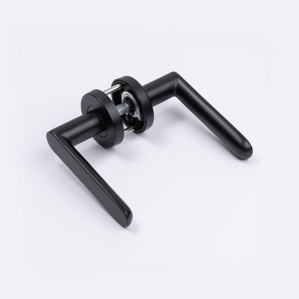 Matt Black Passage Door Handle - Fairhaven - Manovella