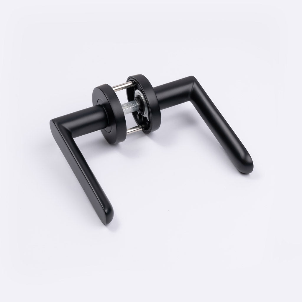 Matt Black Passage Door Handle - Fairhaven - Manovella