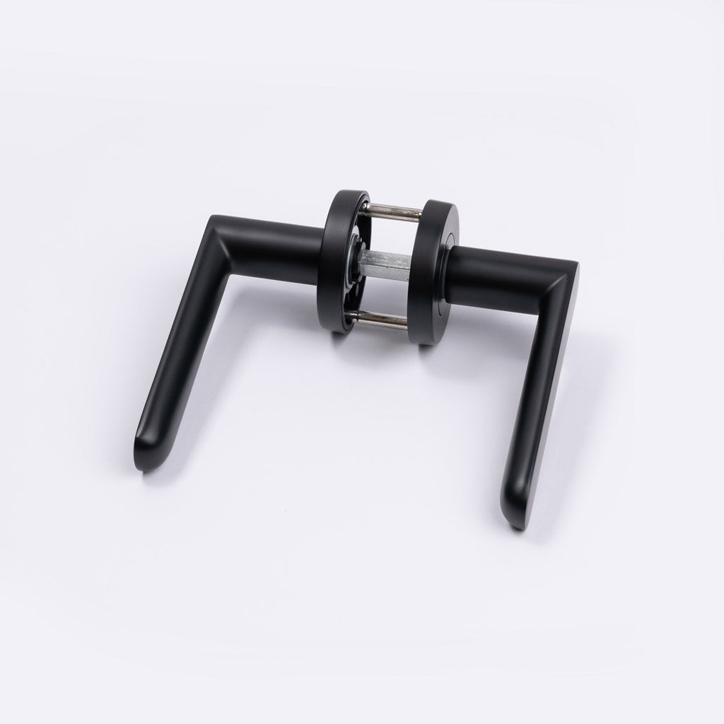 Matt Black Passage Door Handle - Fairhaven - Manovella