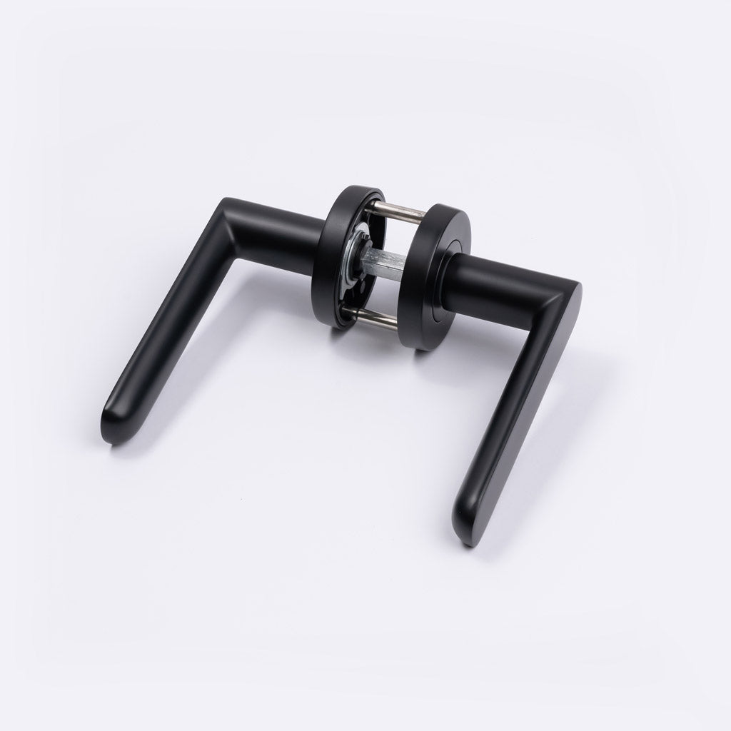 Matt Black Passage Door Handle - Fairhaven - Manovella